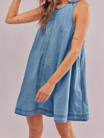 Sunset Stroll Denim Mini Dress