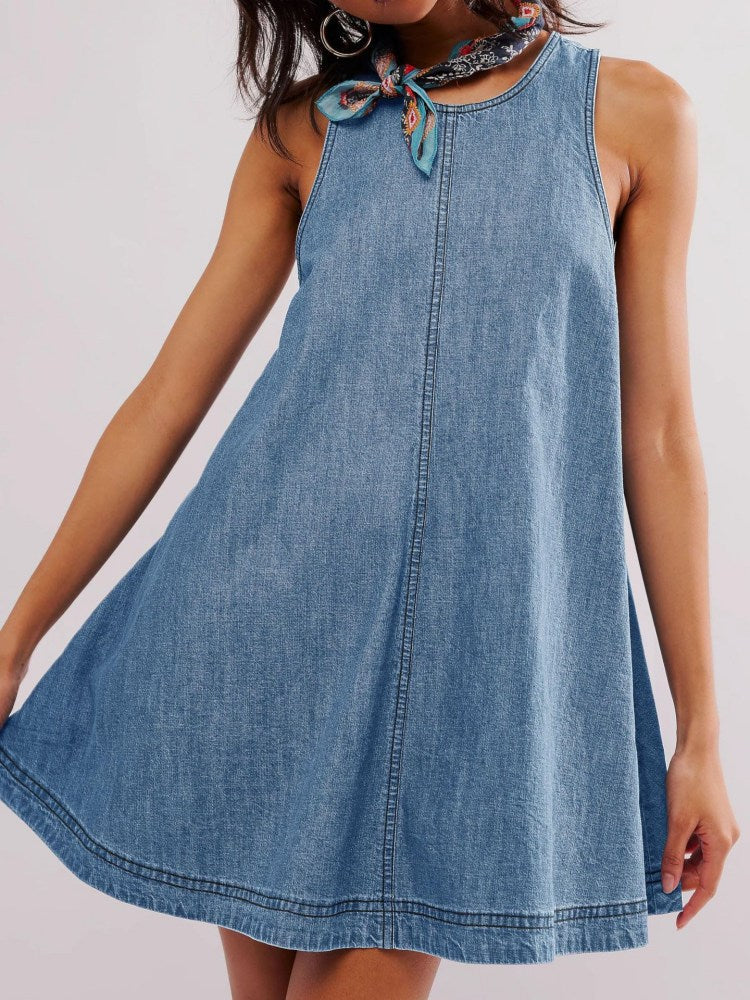 Sunset Stroll Denim Mini Dress