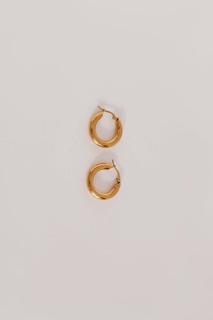 18k Gold Plated Power To Her Hoop Earrings Gold