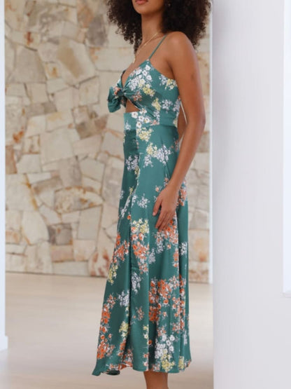 Dreamers Midi Dress - Green Floral