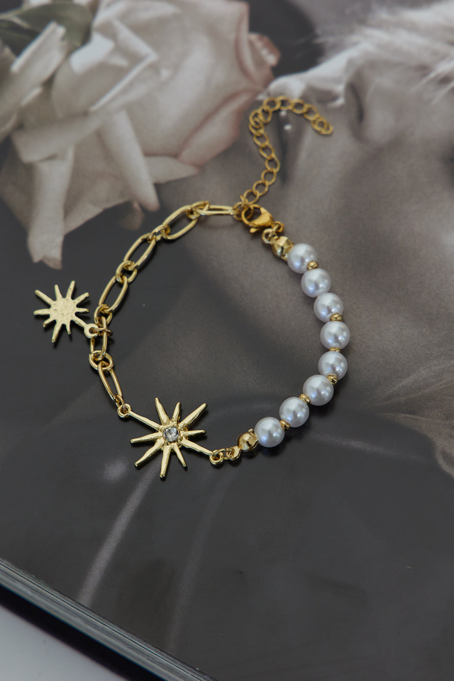 18K Gold Plated Stars In A Sky Bracelet