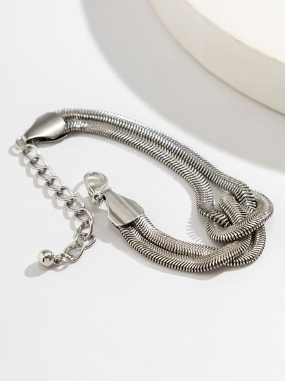 Coil Snake Bone Chain Bracelet