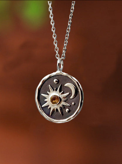 Boho Sun Moon Necklace