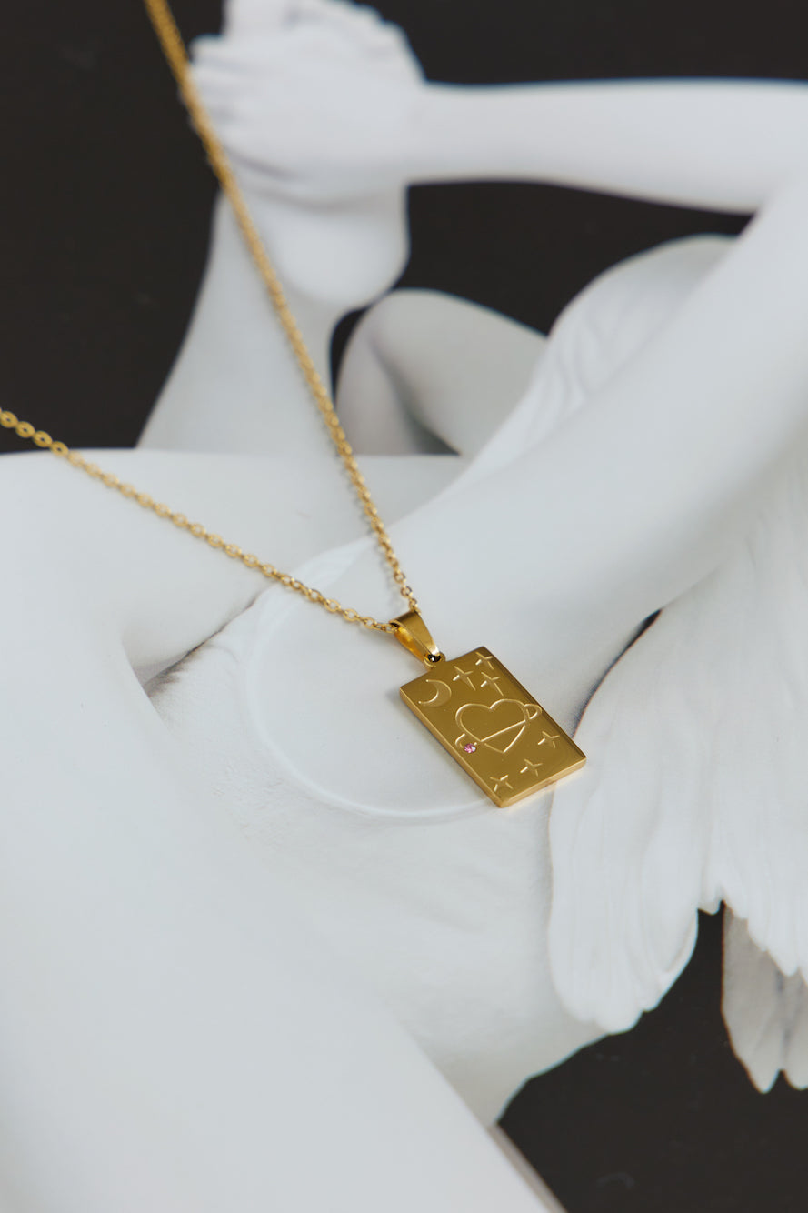 18K Gold Plated My Beating Heart Necklace Gold