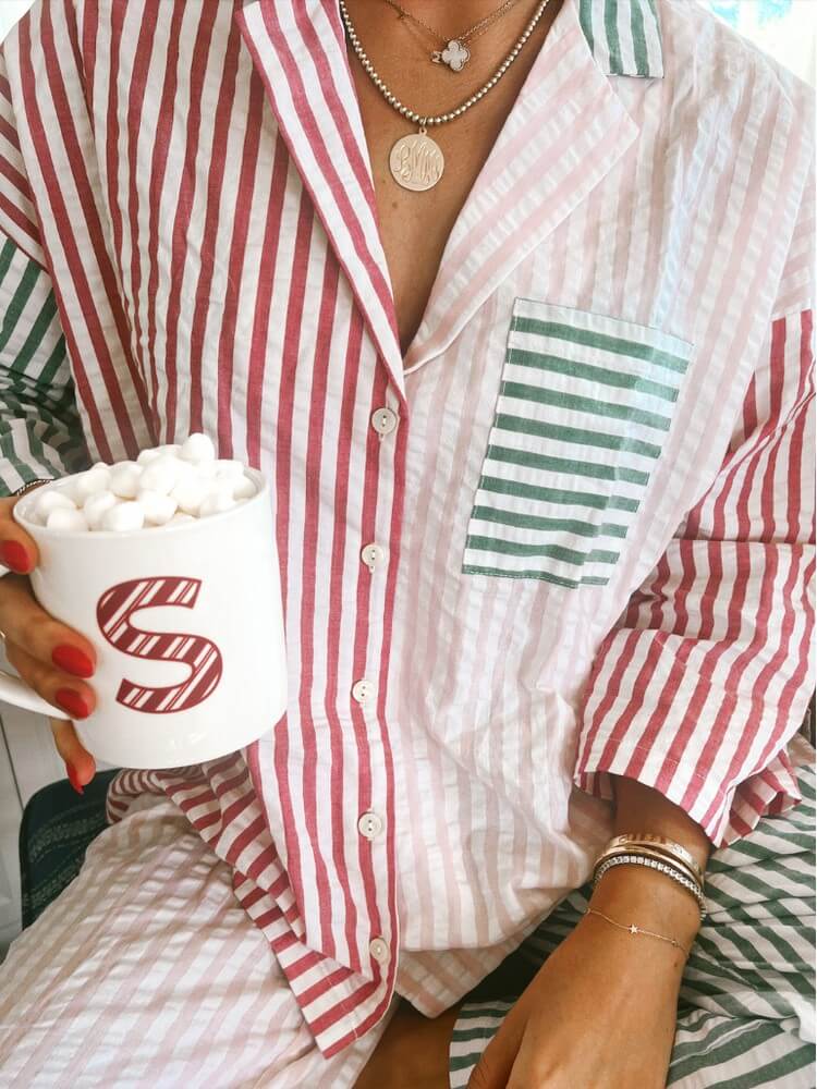 Holiday Tri-Stripe Pajama Set