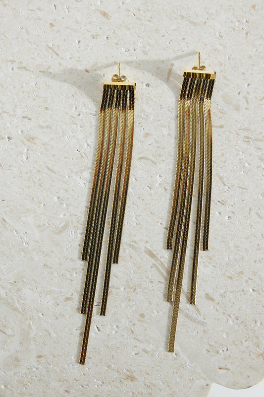 18k Gold Plated Glam Time Earrings Gold