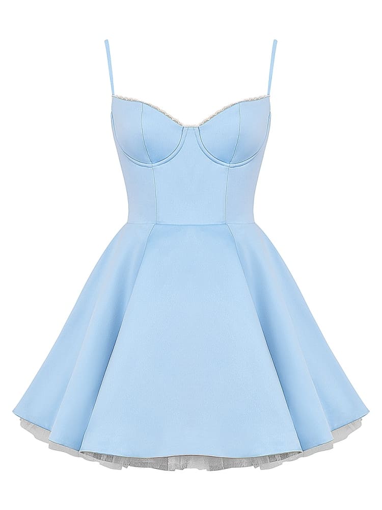 Cinderella Blue Tulle Mini Dress