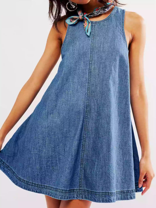 Sunset Stroll Denim Mini Dress