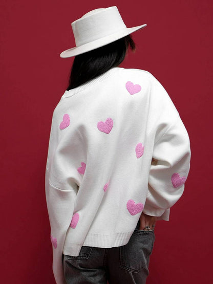 Heart Knit Sweatshirt