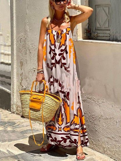 Ethnic Printed Loose Cami Dress