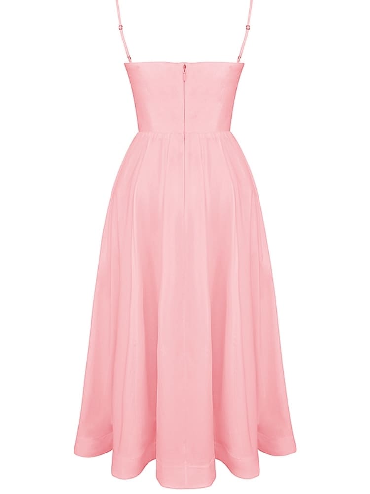 Rose Pink Cotton Corset Sundress