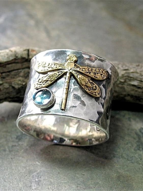 Aquamarine Insect Ring