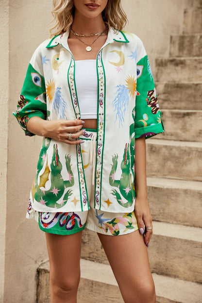 Ottilia Shirt & Shorts Boho Set