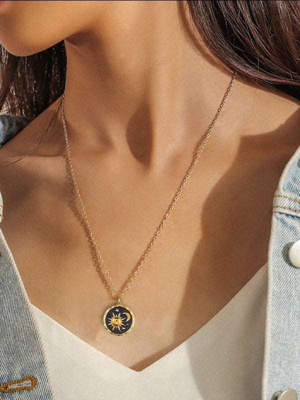 Boho Sun Moon Necklace