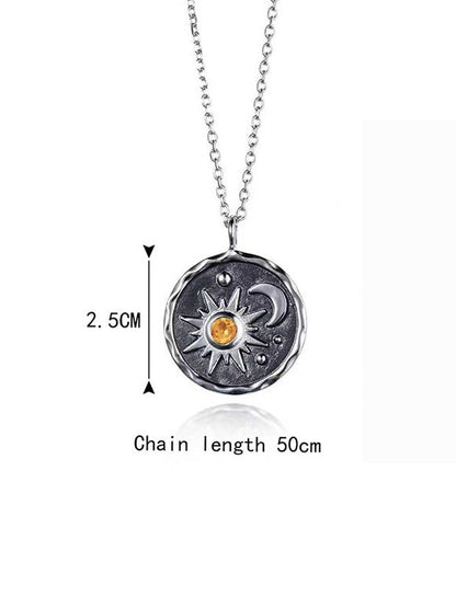 Boho Sun Moon Necklace