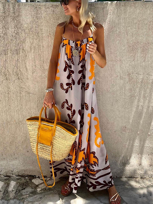 Ethnic Printed Loose Cami Dress